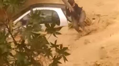 Κακοκαιρία στην Κρήτη: Γυναίκα σε απόγνωση σκαρφαλώνει σε δέντρο για να σωθεί [βίντεο - εικόνες]