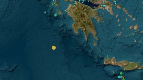 Σεισμός κοντά στη Μεθώνη ανοιχτά της Μεσσηνίας το μεσημέρι της Τρίτης