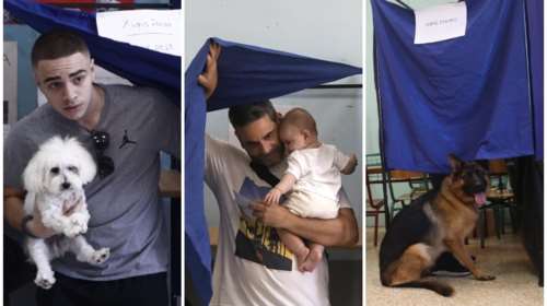 Εκλογές 2023: Στις κάλπες οι ψηφοφόροι με τα... μωρά και τα κατοικίδιά τους - Οι πιο τρυφερές εικόνες