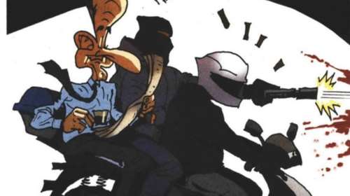 Σάλος με σκίτσο της &quot;ΕφΣυν&quot; για τη δολοφονία Καραϊβάζ: Δείχνει τον Μητσοτάκη στο μηχανάκι των εκτελεστών