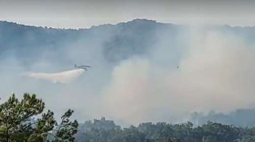 Υπό μερικό έλεγχο η πυρκαγιά σε αγροτοδασική έκταση στο Δελφίνι Χίου