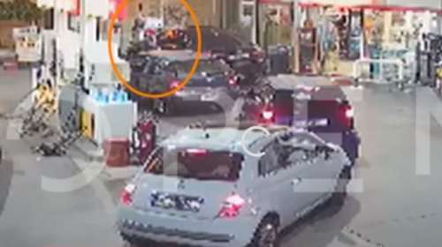 Μπουρνάζι: Η στιγμή που γνωστός επιχειρηματίας πέφτει θύμα κλοπής σε πρατήριο [Βίντεο]