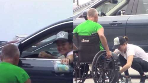 Μεγαλείο ψυχής από την Τζένιφερ Γκάρνερ: Φόρεσε κάλτσες σε άστεγο άντρα και του έδωσε τα παπούτσια της [Βίντεο]