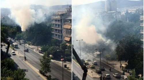 Φωτιά και στο Πεδίον του Αρεως στην Αθήνα