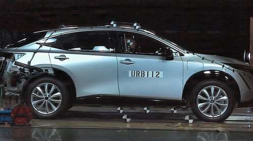 Crash test του Νissan Ariya σε κλάσματα του δευτερολέπτου