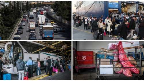 Πάσχα με μαζική έξοδο και... πεσκέσια: Γεμάτα λιμάνια και ΚΤΕΛ - Live η κίνηση στις εξόδους της Αττικής