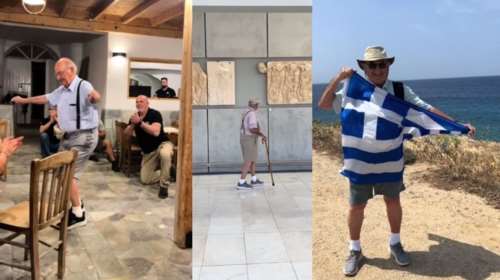 Αποθέωση για τον &quot;παππού του TikTok&quot;: 89χρονος ομογενής επισκέπτεται για πρώτη φορά την Ελλάδα και συγκινεί [Βίντεο]