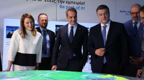 Μητσοτάκης και Μέτσολα στα εγκαίνια του Europa Experience: &quot;Είμαστε ισχυρότεροι όταν είμαστε ενωμένοι&quot;