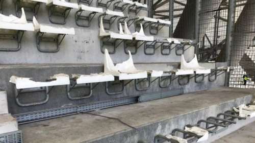 Οπαδοί του ΠΑΟΚ έσπασαν τουαλέτες και καθίσματα στο Βελοντρόμ: Τα χρησιμοποίησαν για πολεμοφόδια