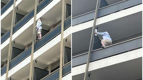 Αγωνία στη Λάρισα: Τουρίστρια απειλούσε να πέσει από μπαλκόνι ξενοδοχείου [εικόνες, βίντεο]