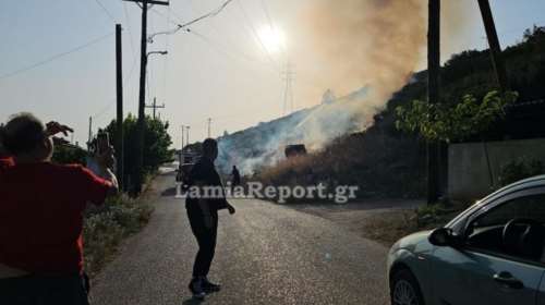 Λαμία: Πυρκαγιά κοντά σε σπίτια στη βόρεια πλευρά του νομού