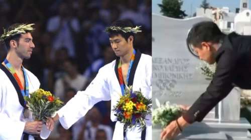 Συγκίνηση: Ο μεγάλος αντίπαλος του Αλέξανδρου Νικολαΐδη, στην Αθήνα το 2004, επισκέφθηκε το μνήμα του [Βίντεο]