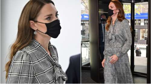 Κέιτ Μίντλετον: H smart chic εμφάνιση με pied-de-poule φόρεμα από τα Zara