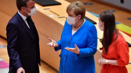 Σύνοδος Κορυφής: Κοινή γραμμή Μέρκελ - Μακρόν -  &quot;Ο καθένας πρέπει να αναλάβει την ευθύνη του&quot;, δήλωσε ο Γάλλος πρόεδρος