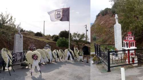 Ντροπή: Λεηλάτησαν το μνημείο των αδικοχαμένων φιλάθλων του ΠΑΟΚ στα Τέμπη [Εικόνες]