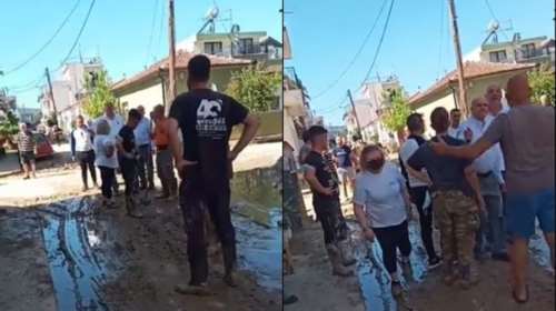 Πλημμύρες στον Βόλο: Επεισόδιο με Μπέο και μέλη της ΚΝΕ - &quot;Αντε μαλ@@@ χοντρέ&quot; [Βίντεο]