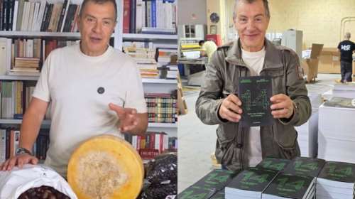 Ο Σταύρος Θεοδωράκης παρουσιάζει το βιβλίο του με... τσικουδιές, γραβιέρα και κάστανα [βίντεο]