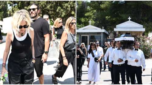 Συγκίνηση στο τελευταίο αντίο στη Γιώτα Γιάννα - Συντετριμμένη η Αννα Βίσση - Ποιοι έδωσαν το παρών [εικόνες]