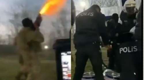 Απροκάλυπτη πρόκληση: Τούρκοι με &quot;βομβιδοβόλα&quot; ρίχνουν χημικά στον Έβρο [Νέο βίντεο]