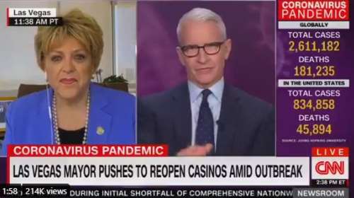 Κορονοϊός: Άναυδος ο παρουσιαστής του CNN από τις απαντήσεις της δημάρχου Λας Βέγκας: Τι είσαι; Μαζορέτα;