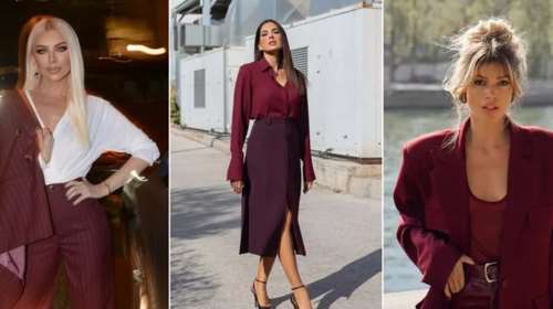 Πώς φορούν το μπορντό οι διάσημες Ελληνίδες