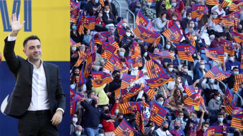 Mπαρτσελόνα:  25.000 Καταλανοί αποθεώνουν τον Τσάβι στο &quot;σπίτι&quot; του [Βίντεο]