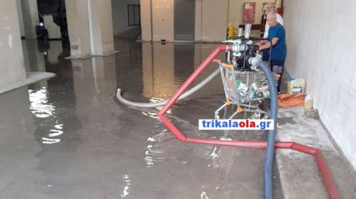 Ζημιές στα Τρίκαλα από την κακοκαιρία: Χαλάζι και ισχυροί άνεμοι, πλημμύρισε το νοσοκομείο