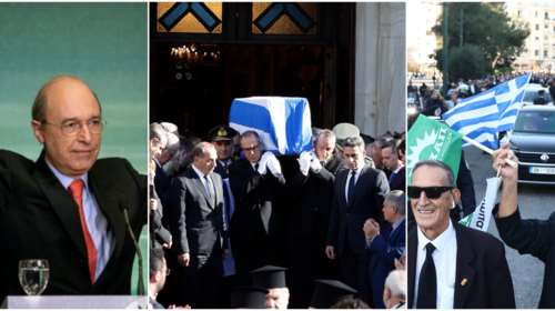 Με τιμές το ύστατο χαίρε στον Κώστα Σημίτη: Οι επικήδειοι και το τελευταίο χειροκρότημα έξω από τη Μητρόπολη [εικόνες - βίντεο]