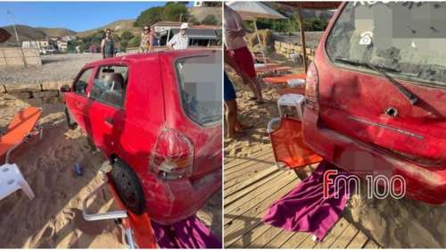 Απίστευτο σκηνικό στη Λήμνο: Ξέχασε να βάλει χειρόφρενο και το ΙΧ κύλησε και έπεσε πάνω σε κοπέλα που έκανε ηλιοθεραπεία