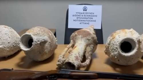 Άλιμος: 53χρονος συνελήφθη για παράνομη κατοχή πέντε αμφορέων του 5ου αιώνα π.Χ. [βίντεο]