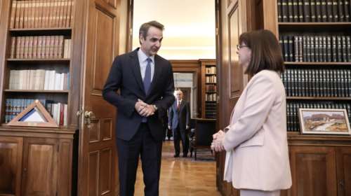 Συνάντηση Μητσοτάκη - Σακελλαροπούλου με το βλέμμα στα ελληνοτουρκικά