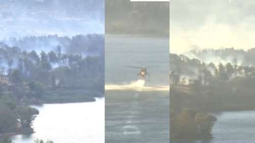 Φωτιά στην Αττική: Έφτασαν στη λίμνη του Μαραθώνα οι φλόγες