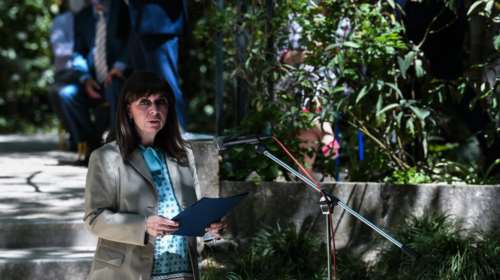 Σακελλαροπούλου για τον Δ. Σολωμό: Μετουσίωσε σε λαγαρή, δημοτική γλώσσα, το εθνικό ιδεώδες