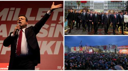 Ιμάμογλου: &quot;Δεν φοβόμαστε&quot; τον Ερντογάν, δηλώνει ο δήμαρχος - Δεκάδες χιλιάδες στη διαμαρτυρία της Κωνσταντινούπολης