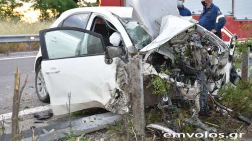 Τραγικό τροχαίο με έναν νεκρό στην Εγνατία Οδό - Διαλύθηκε το αυτοκίνητο