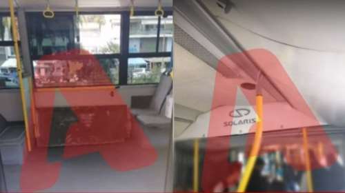 Απίστευτη σκηνή στο Φάληρο: Έπεσε η οροφή του λεωφορείου &quot;040&quot; - &quot;Ευτυχώς δεν είχε όρθιους&quot; [Βίντεο]