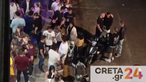 Ηράκλειο: Δεν έφτανε ο συνωστισμός χωρίς μάσκες, έπαιξαν και ξύλο [βίντεο]