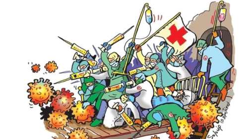 Κορονοϊός: Συγκινητικό σκίτσο του Soloup αφιερωμένο στους ήρωες νοσηλευτές και γιατρούς