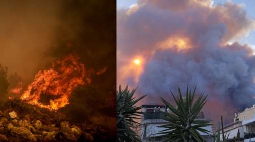 Φωτιά στη Φυλή: Συναγερμός για τις φλόγες που ανεβαίνουν στην Πάρνηθα - &quot;Απομακρυνθείτε προς Μενίδι&quot;