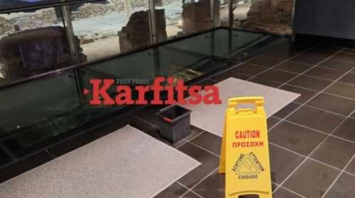 Μετρό Θεσσαλονίκης: Στάζει νερά το ταβάνι στον σταθμό &quot;Βενιζέλου&quot; – Έβαλαν κουβάδες δίπλα από τα αρχαία [βίντεο]