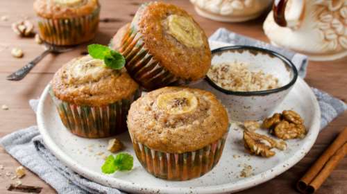 Τέλεια και υγιεινά muffins με βρώμη και μπανάνες, χωρίς ζάχαρη