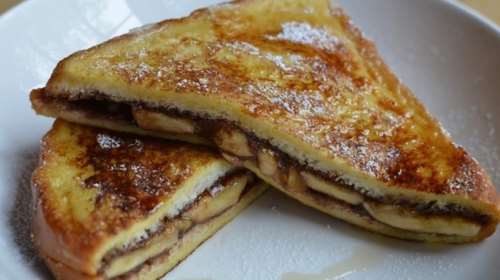 Το πιο εύκολο και γρήγορο γλυκό - Τοστ με σοκολάτα και μπανάνες στον φούρνο