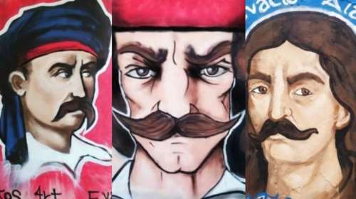 &quot;Εύρυτος&quot;: Αυτός είναι μυστηριώδης γκραφιτάς  που ζωγραφίζει τοίχους της Αθήνας με τους ήρωες του 1821 [Eικόνες]
