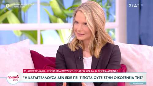 Μιλένα Αποστολάκη για Γεωργούλη: Η διαρροή των στοιχείων συνιστά απόπειρα ενοχοποίησης του θύματος