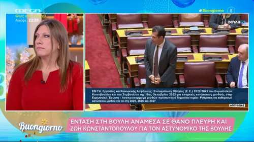 Η Κωνσταντοπούλου διαψεύδει τον Πλεύρη για τον αστυνομικό: &quot;Δούλευε στη Βουλή από το 2019 και όχι επί των ημερών μου&quot;