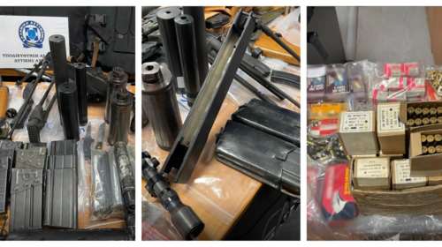 Ολόκληρο οπλοστάσιο σε σπίτι στο Μενίδι: Πλήθος εκρηκτικών μηχανισμών, πυρομαχικών και πολεμικό υλικό