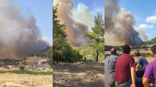 Φωτιά στη Ροδόπη: Μήνυμα από το 112 για εκκένωση του χωριού Γρατινή - Τρία αεροσκάφη στην κατάσβεση