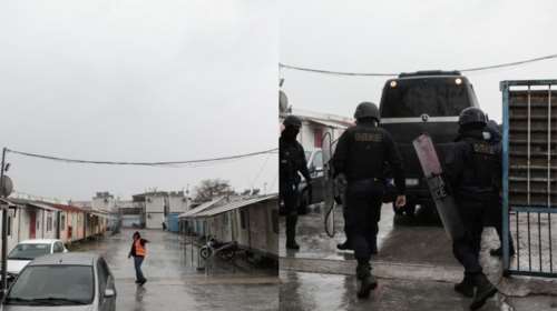 Επιχείρηση εκκένωσης της δομής φιλοξενίας μεταναστών στον Ελαιώνα από την αστυνομία-  Συνελήφθησαν δύο άτομα [Εικόνες]