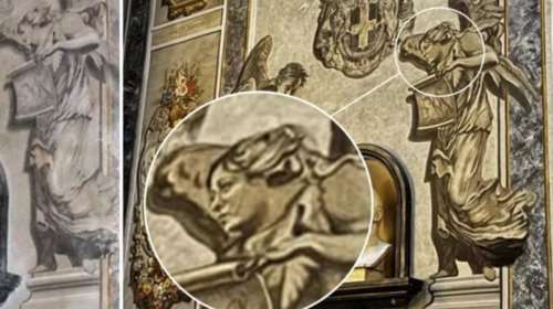 Άγγελος με πρόσωπο που μοιάζει στη Μελόνι "εμφανίσθηκε" σε τοιχογραφία εκκλησίας της Ρώμης