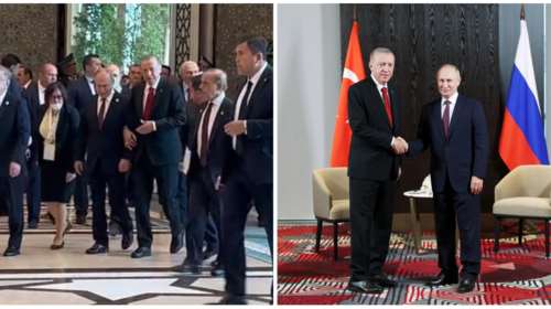 Αγκαζέ σαν δυο καλοί φίλοι Πούτιν και Ερντογάν στη σύνοδο της Σαγκάης  [βίντεο]